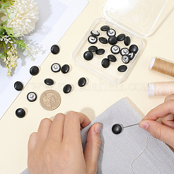 30 шт. пуговицы из искусственной кожи с 1 отверстиями на ножке&nbsp;BUTT-CL0001-01A-01