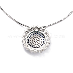 Collana con pendente in ottone con zirconia cubica&nbsp;NJEW-B079-03