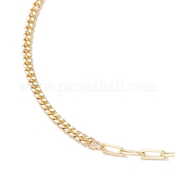 Браслеты на ногу из латунной цепочки с панцирным плетением и цепочкой-скрепкой с подвесками в виде сердечек на концах из нержавеющей стали 201&nbsp;AJEW-AN00762