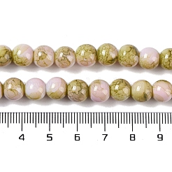 Brins de perles de verre de peinture de cuisson&nbsp;GLAA-H031-01B-06