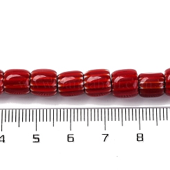 Hebras de cuentas de chevron hechas a mano con lampwork&nbsp;LAMP-K041-01B-09