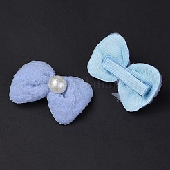 5 пара 5 стильных заколок крокодил из полиэстера с бантом и цветком PHAR-C012-01D