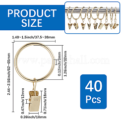 40 шт. круглое кольцо железный крючок вешалка для штор&nbsp;FIND-SP0003-46B-LG