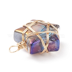 Обернутые проволокой гальванические стеклянные подвески&nbsp;PALLOY-JF01649-01