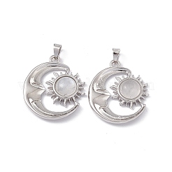 Подвески из натурального радужного лунного камня&nbsp;KK-A173-04P-05