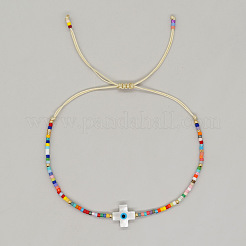 Браслеты из натуральных ракушек и стеклянных бусин от сглаза для женщин&nbsp;EM8826-1