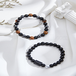 Bracelets extensibles naturels de pierres précieuses mélangées&nbsp;BJEW-LP0001-25I