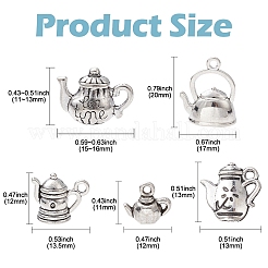 30 шт. 6 стиля подвески из сплава в тибетском стиле&nbsp;TIBEP-YW0001-77