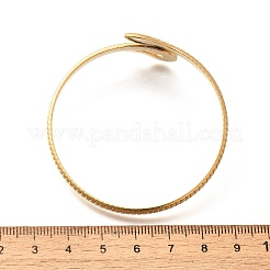 Ионное покрытие (ip) 304 нержавеющая сталь змея открытые браслеты манжеты&nbsp;BJEW-L682-011G