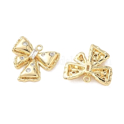 Pendenti in zirconi cubici trasparenti in micro pavè di ottone&nbsp;KK-C259-17G