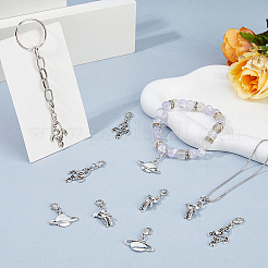 18 pendentif décoratif en alliage émaillé de 3 styles&nbsp;HJEW-FH00281