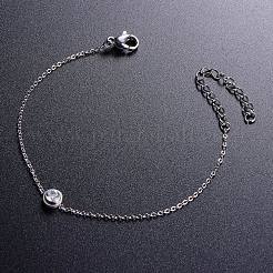 Semplice ed elegante bracciale in argento sterling placcato rodio&nbsp;JB274A