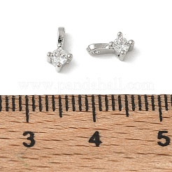 Breloques de zircone cubique clair pavés en laiton&nbsp;CU-CBA9FFD-11P-04