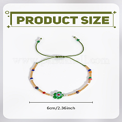 1шт стеклянные бусины плетеные браслеты из бисера для женщин&nbsp;BJEW-LP0002-32A
