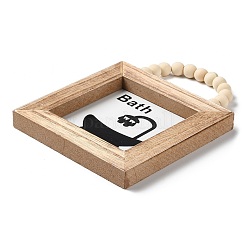 Деревянные квадратные настенные подвесные украшения&nbsp;LS-HJEW-Z004-01A