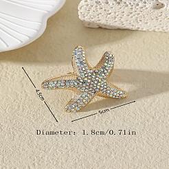 Сплав со стразами манжеты открытые кольца для женщин&nbsp;JG5822-1