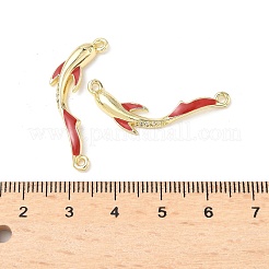 Шармы-соединители из латуни с микропаве из прозрачного кубического циркония&nbsp;LS-KK-C104-17G