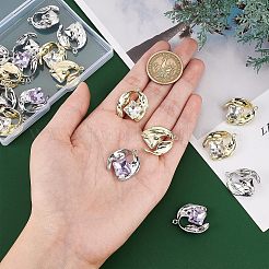 24шт 2 цвета подвески из сплава со стразами&nbsp;FIND-CA0004-92