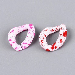 Соединительные кольца из непрозрачного акрила&nbsp;SACR-T017-59M-A