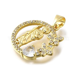 Латунные микро проложить кубического циркония подвески&nbsp;KK-Q066-33G