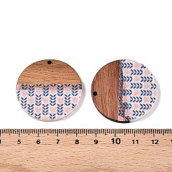 Печатные подвески из смолы и дерева&nbsp;WOOD-TAC0021-21D