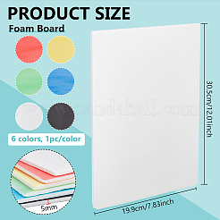 6 Stück Schaumstoffplatte in 6 Farben&nbsp;DIY-BC0016-85
