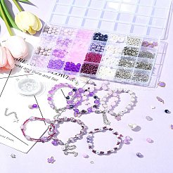 Наборы браслетов из стекла&nbsp;DIY-FS0007-17