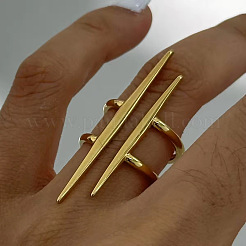 Offene Manschettenringe aus Edelstahl 304 mit paralleler Linienführung für Damen&nbsp;CS1853-1