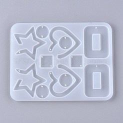 Силиконовые Молды для кулонов и ссылок смешанной Молды&nbsp;X-DIY-K031-05