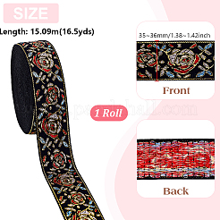 16.5 ярд полиэстеровой ленты с вышивкой в этническом стиле&nbsp;OCOR-GA0002-79