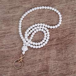 Tarjetero con correa para el cuello para tarjeta de identificación de silicona rosa&nbsp;NJEW-SW00028-07