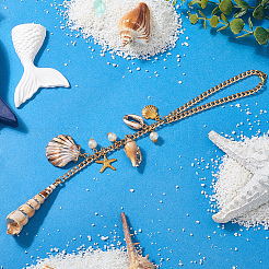 2 шт. подвеска на морскую тематику из акрила и сплава&nbsp;HJEW-SC0002-70