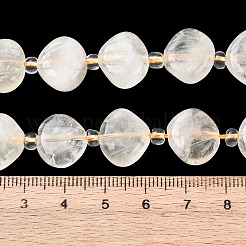 Нити из резных бусин из натурального лимонного кварца (обработанных термически).&nbsp;G-H339-A06-01