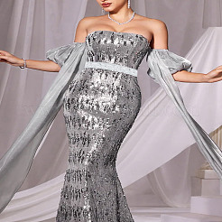 5 ярд полиэфирной кружевной ленты с вышивкой и пайеткой&nbsp;OCOR-LP0003-09C