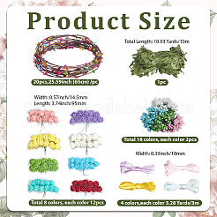 Conjuntos de coronas de rosas de diy&nbsp;DIY-BM0002-05