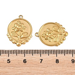 304 Edelstahl Anhänger Cabochon Fassungen&nbsp;STAS-L317-30G