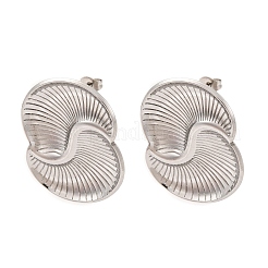 Серьги-гвоздики из нержавеющей стали 304 в форме спирали&nbsp;EJEW-C148-01P