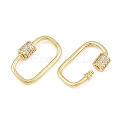 Messing Micro Pave Zirkonia Schraube Karabiner Schloss Charms&nbsp;FIND-WH0518-96A-G
