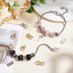 8 шт. 4 стиля латунных застежек-карабинов с двойным открытием&nbsp;FIND-PH0021-16