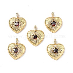 Латунные микропаве прозрачные подвески с фианитом&nbsp;KK-E068-VF325