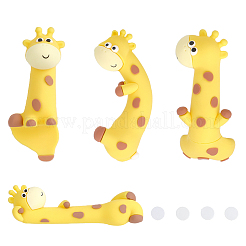 4 pieza de decoración de consola central de coche con jirafa de resina&nbsp;FIND-WH0199-518
