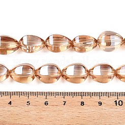 Стеклянные бусины с гальваническим покрытием &nbsp;EGLA-T028-01F