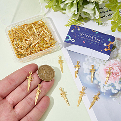 100 pièces pendentifs en alliage de style tibétain&nbsp;TIBEP-SC0003-53G