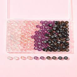 200шт 5 цвета покрытия акриловых бусин&nbsp;OACR-FS0002-03