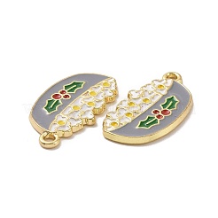 Pendentifs en émail d'alliage de placage de support de thème de noël&nbsp;PALLOY-O109-40LG
