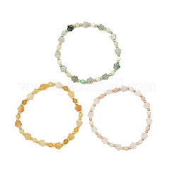 Pulseras elásticas para mujer con cuentas de ópalo rosa natural&nbsp;BJEW-JB13866