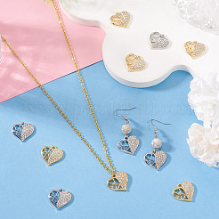 16 colgante de aleación con micropavé de rhinestone en 2 colores&nbsp;FIND-TA0010-15