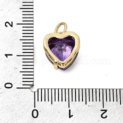 Латунные микро проложить кубический цирконий подвеска&nbsp;KK-CJC0013-11G-RS