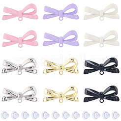 24 шт. 6-цветная фурнитура для сережек-гвоздиков из сплава&nbsp;FIND-SC0016-80