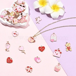36 pendentif en alliage émaillé pour la Saint-Valentin&nbsp;ENAM-YW0008-75